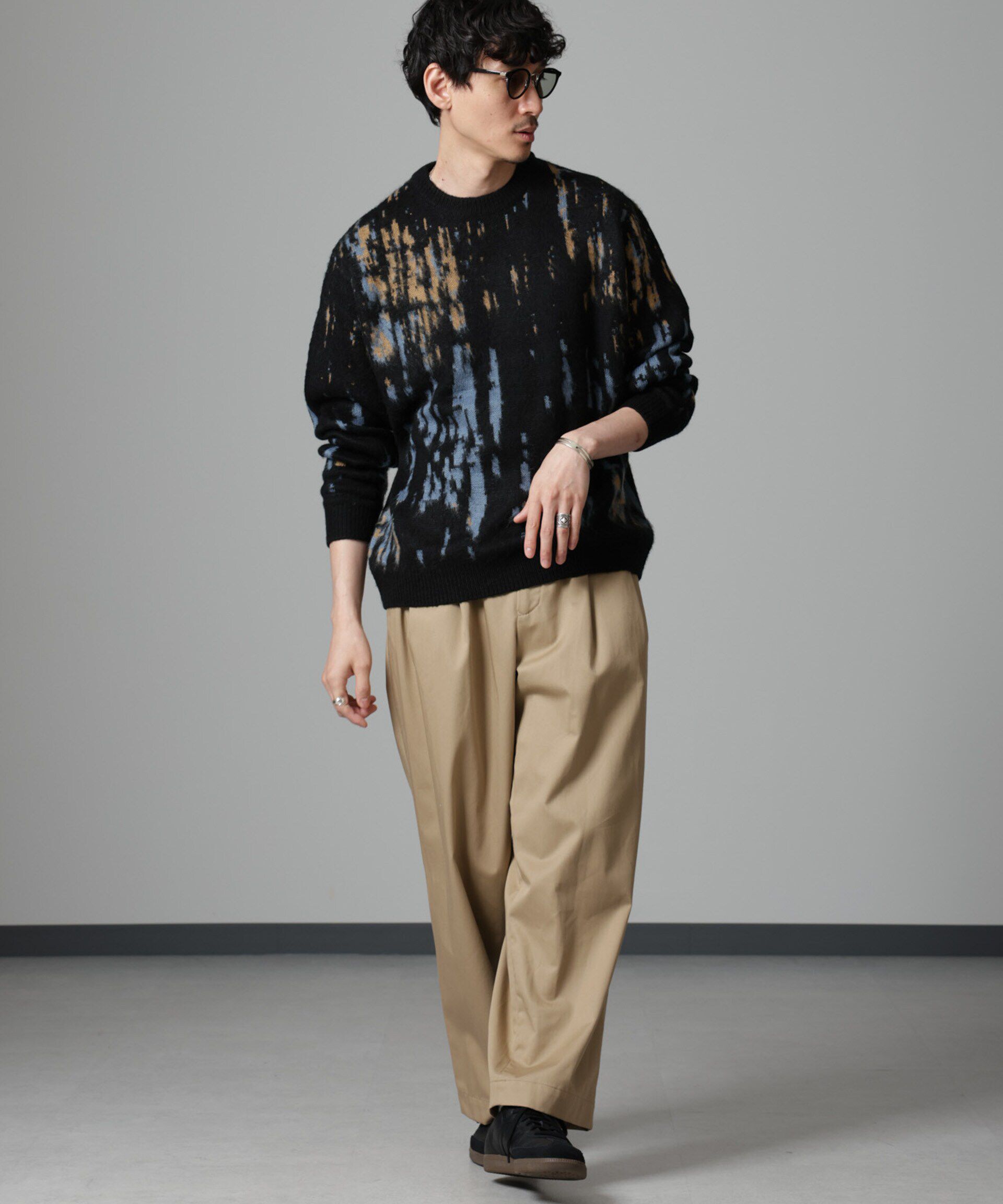 nano･universe「ペイントグラデーションモヘヤライクニット」|ニット・セーター|