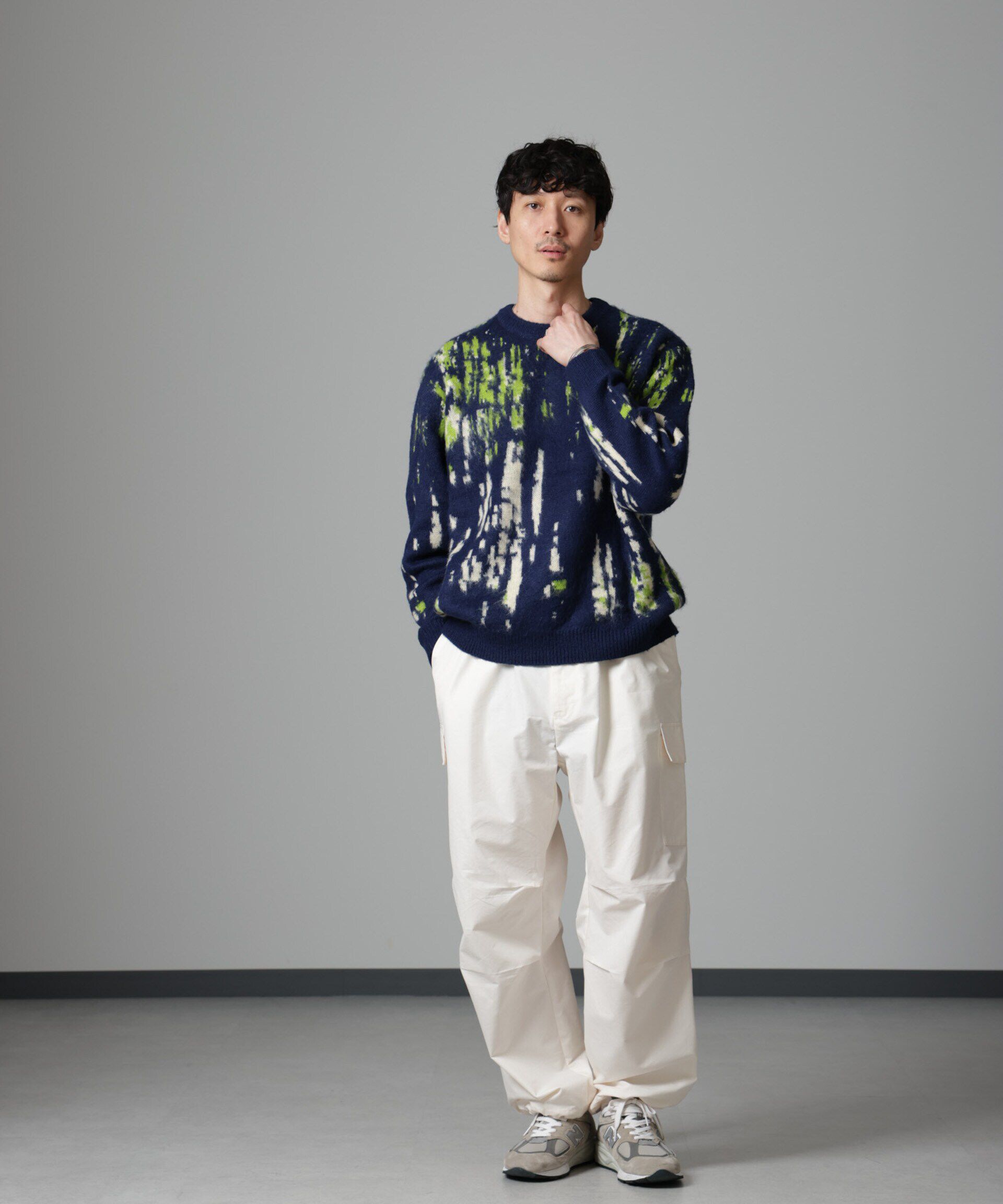 nano･universe「ペイントグラデーションモヘヤライクニット」|ニット・セーター|