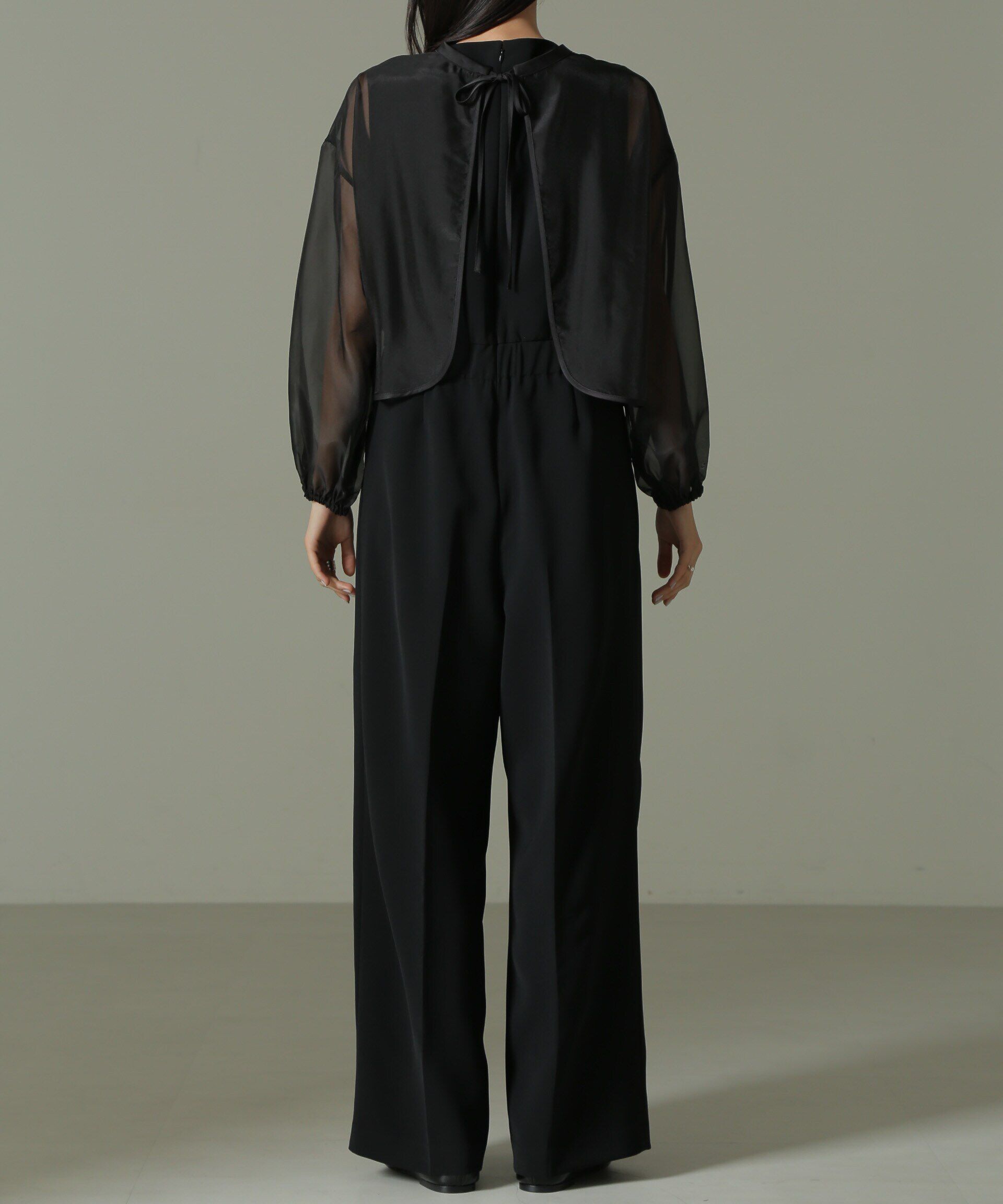 nano･universe「オーガンジーボレロ＆オールインワンセットパンツ」|ワンピース|