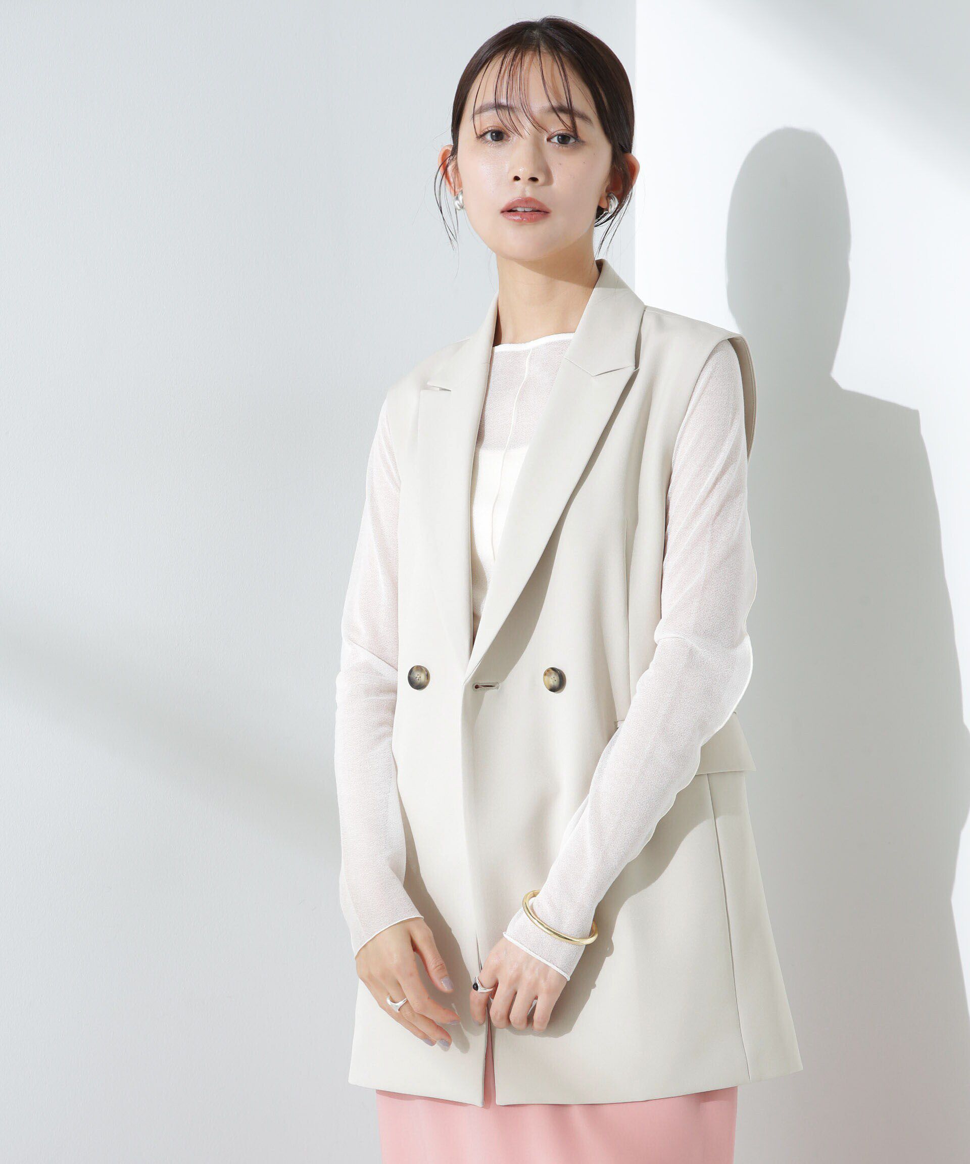 nano･universe「デイリーファンクション ダブルジレ(セットアップ可)」|テーラードジャケット|