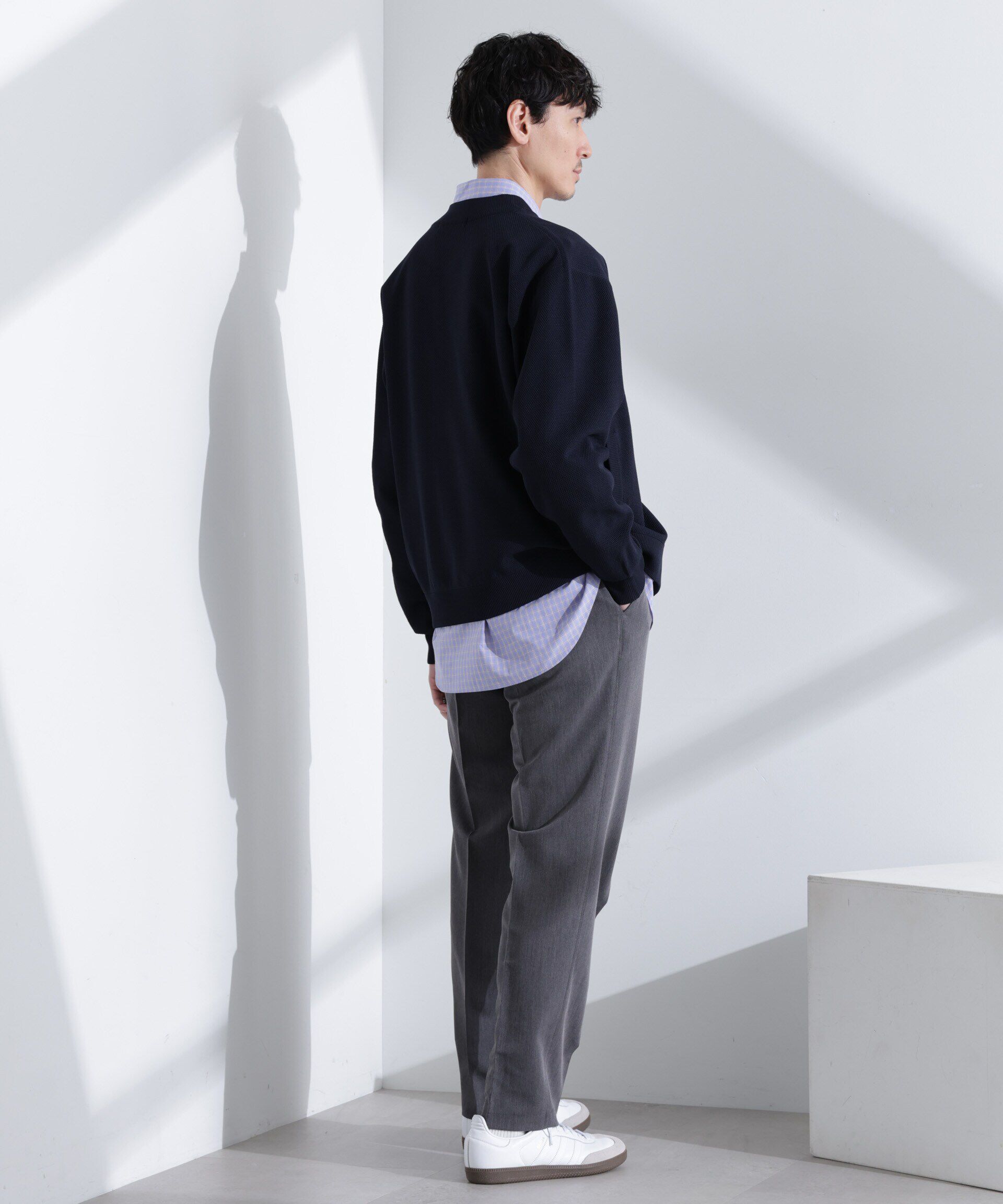 nano･universe「エアニットジップブルゾン」|ブルゾン・スタジャン|