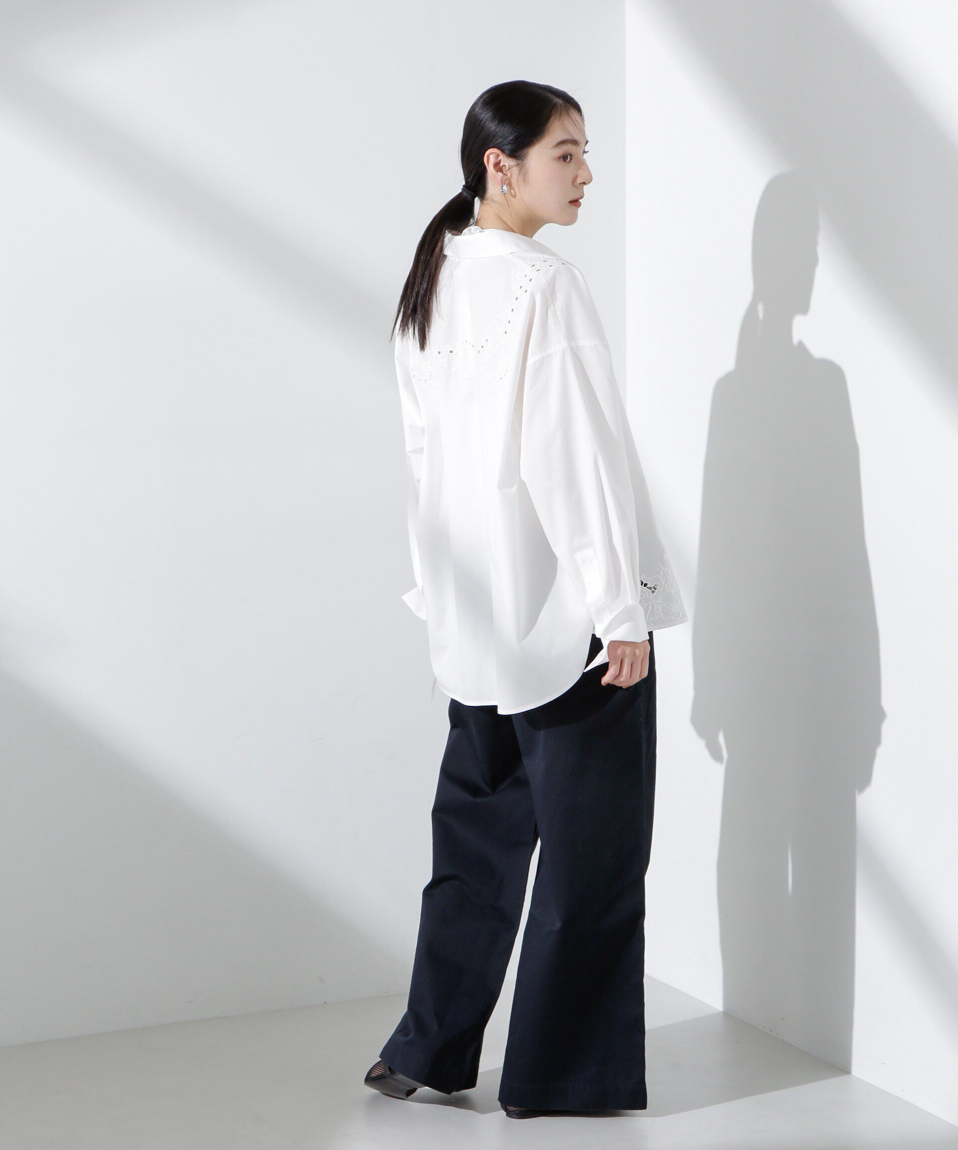 nano･universe「コルセットバギーチノパンツ」|チノ|