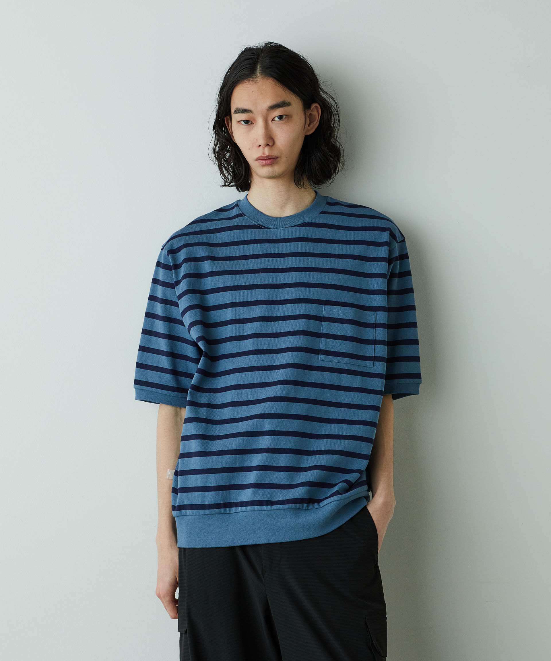 nano･universe「｢HOTEL PALACE｣ｵﾃﾙﾊﾟﾗｽ ﾄﾞﾗｲﾀｯﾁﾊﾞｽｸﾎﾞｰﾀﾞｰﾙｰｽ」|Tシャツ・カットソー|サックス5