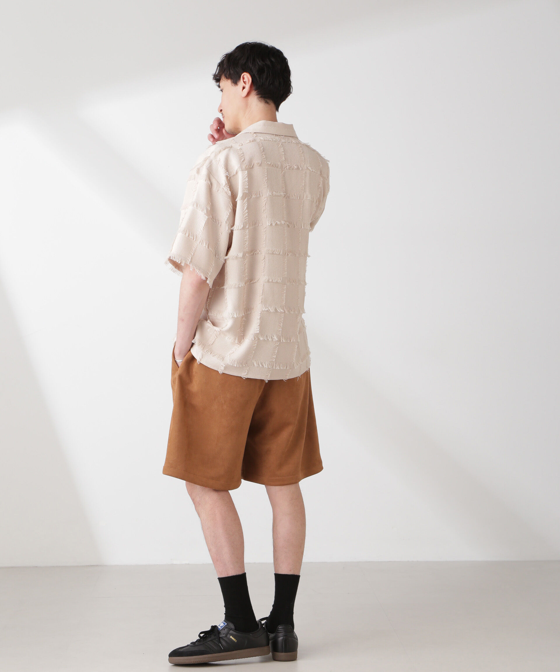 nano･universe「フェイクスエード イージーショートパンツ」|チノ|