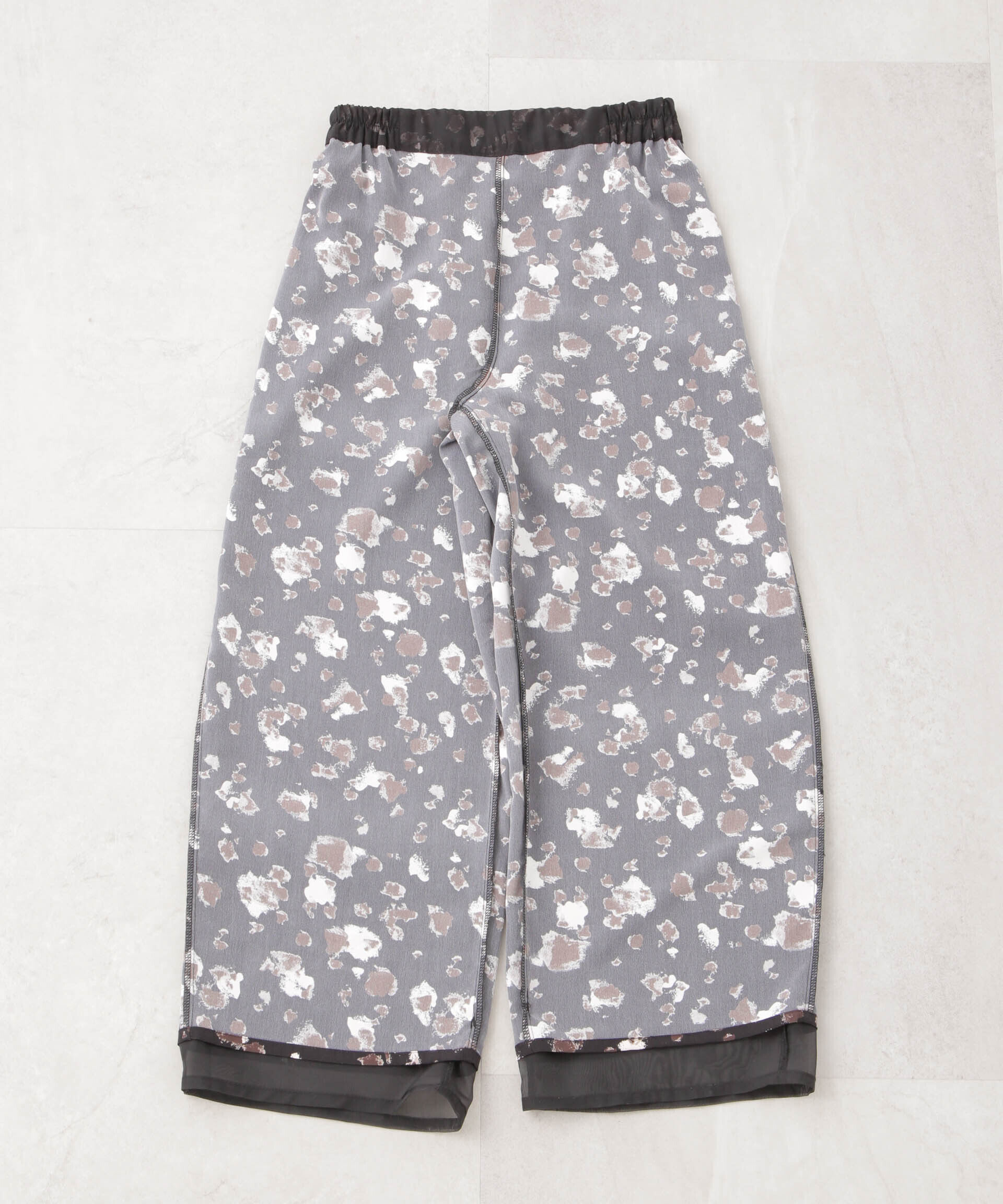 nano･universe「シアーオーガンジーコンビプリントパンツ」|チノ|