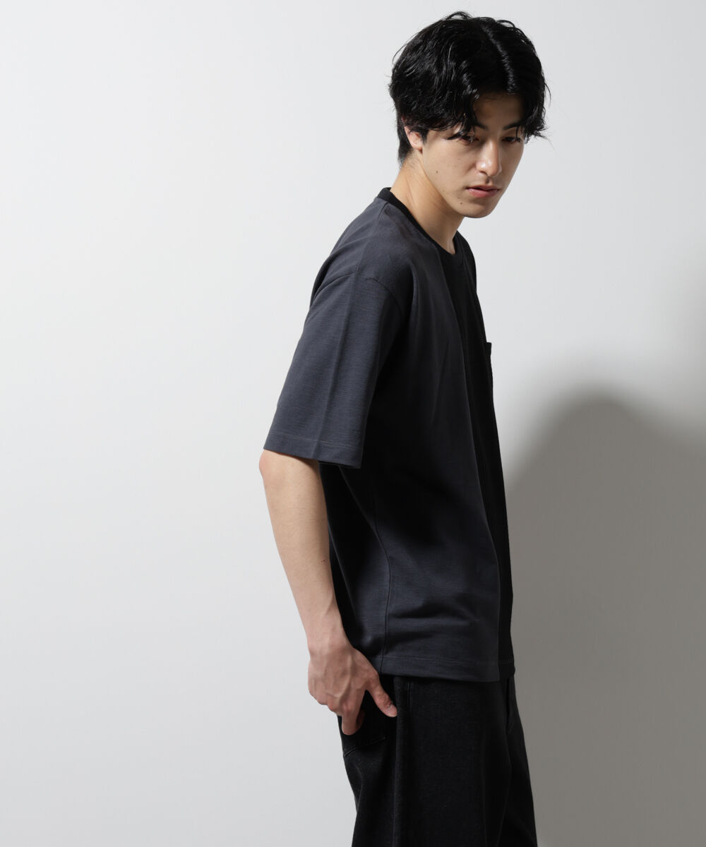 nano･universe「リンクスカノコ コンビTシャツ 半袖」|Tシャツ・カットソー|