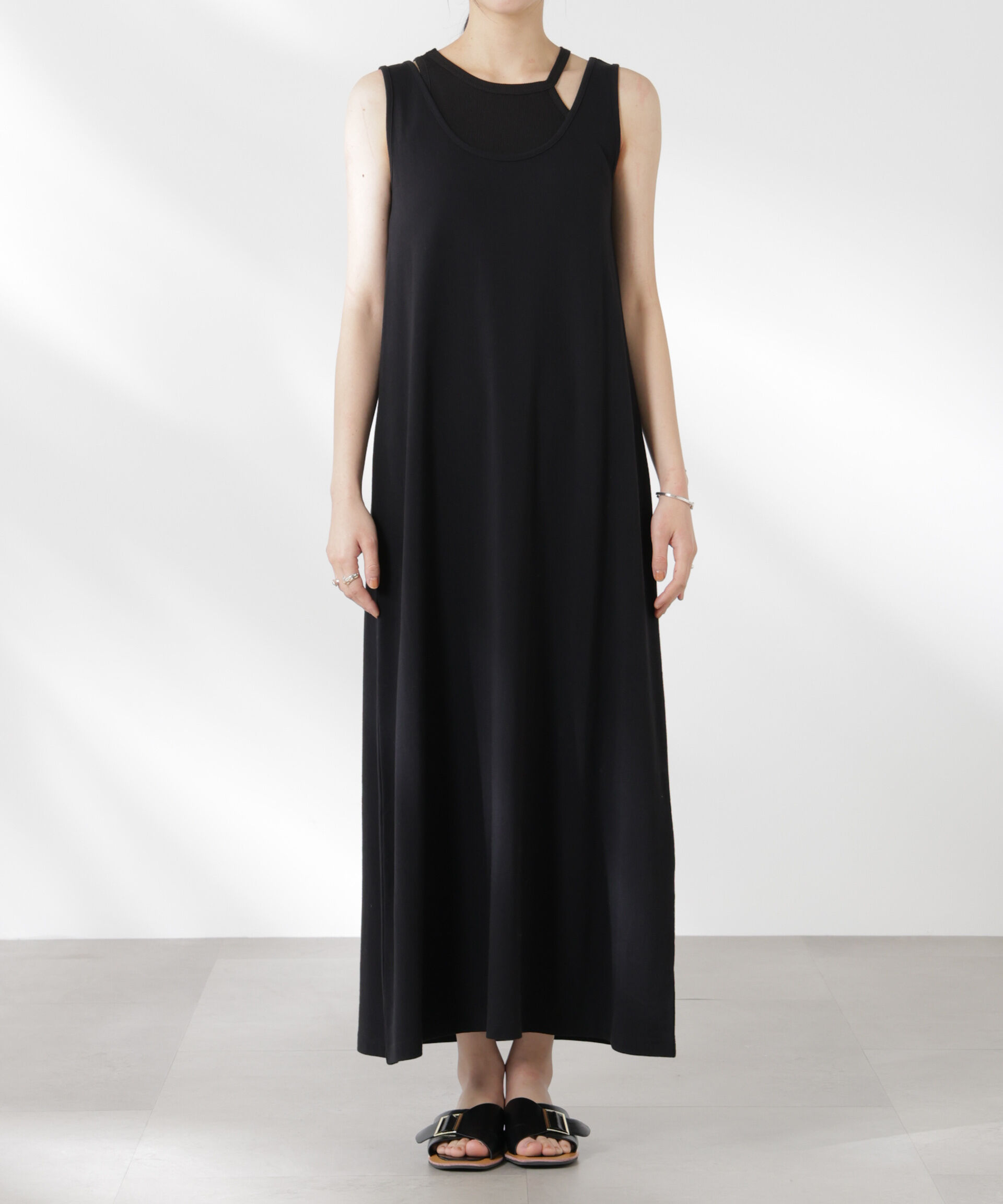 nano･universe「カップ付きアシメタンクレイヤードワンピース」|ワンピース|