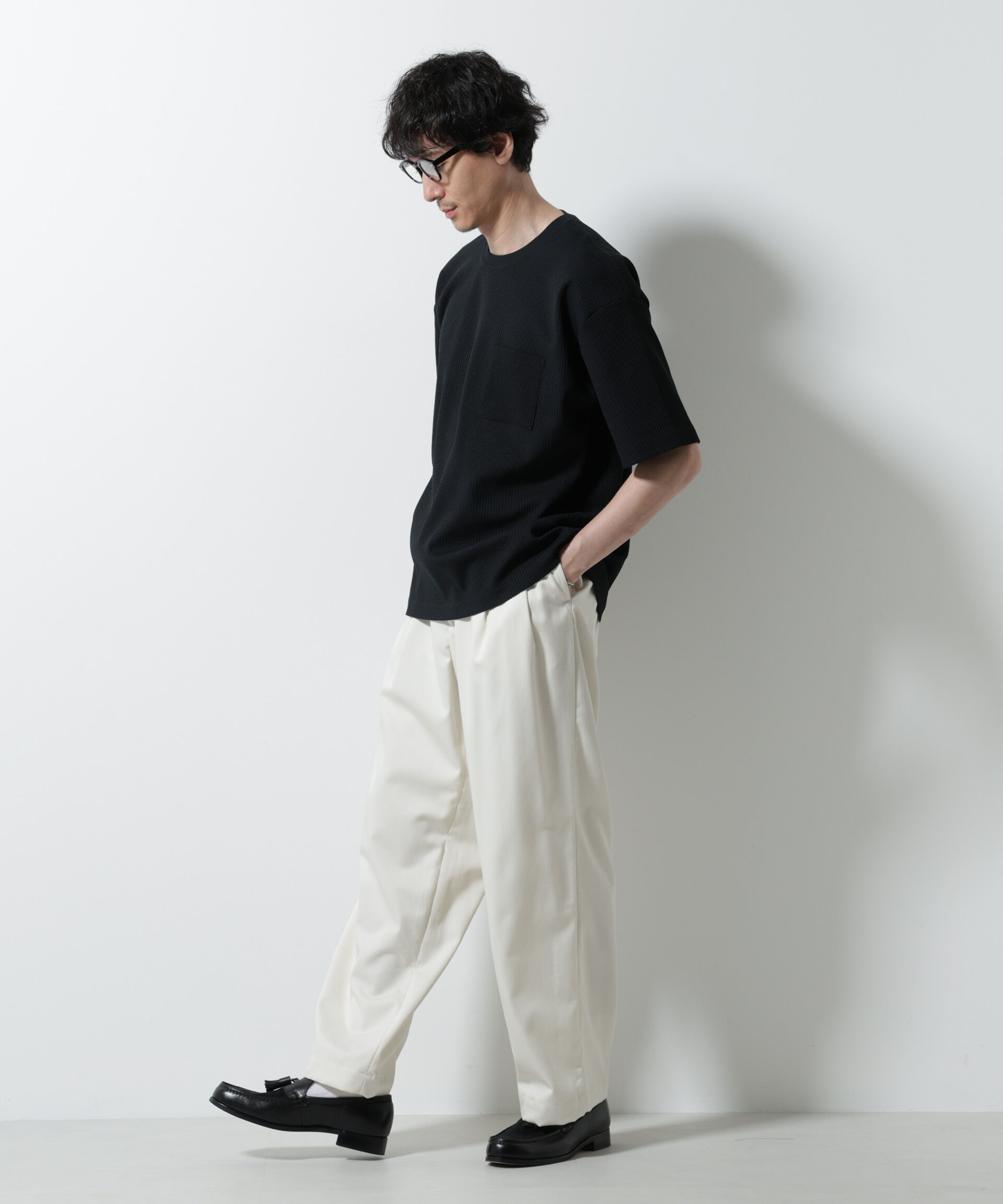 nano･universe「ドライソフトワッフルTシャツ 半袖」|Tシャツ・カットソー|