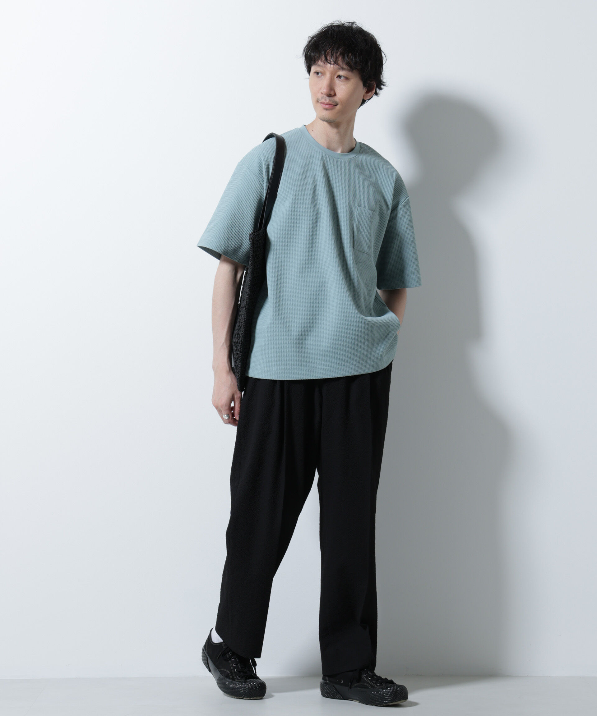 nano･universe「ドライソフトワッフルTシャツ 半袖」|Tシャツ・カットソー|