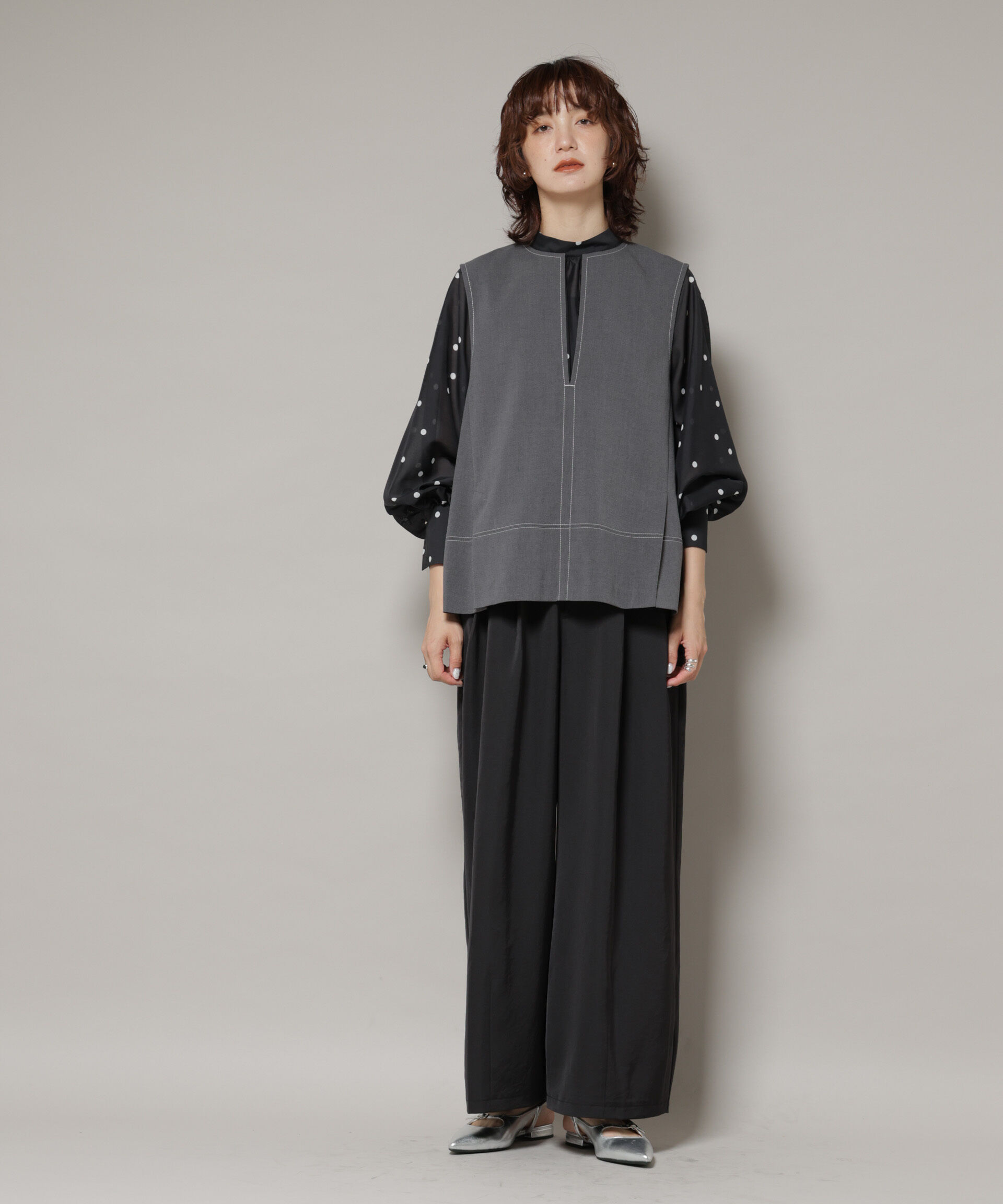 nano･universe「ドライウェザーストレッチバイカラーステッチベスト(セットアップ可)」|シャツ・ブラウス|