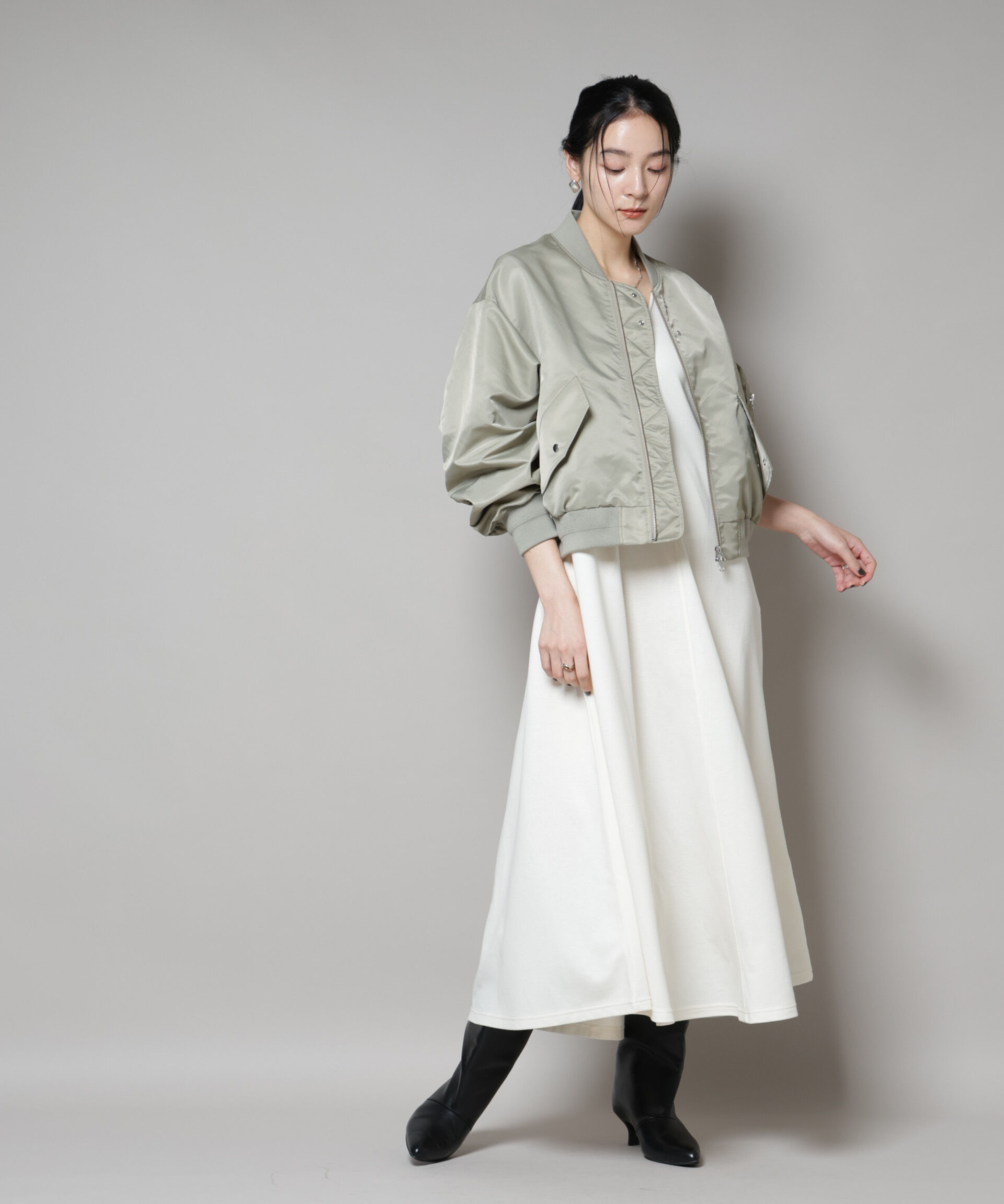 nano･universe「ナイロンツイルMA-1ブルゾン」|ブルゾン・スタジャン|