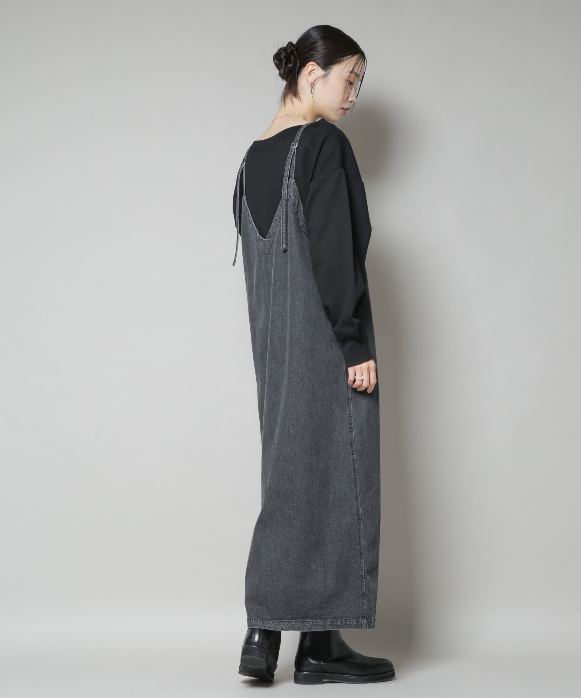nano･universe「前後2wayデニムキャミソールワンピース」|ワンピース|
