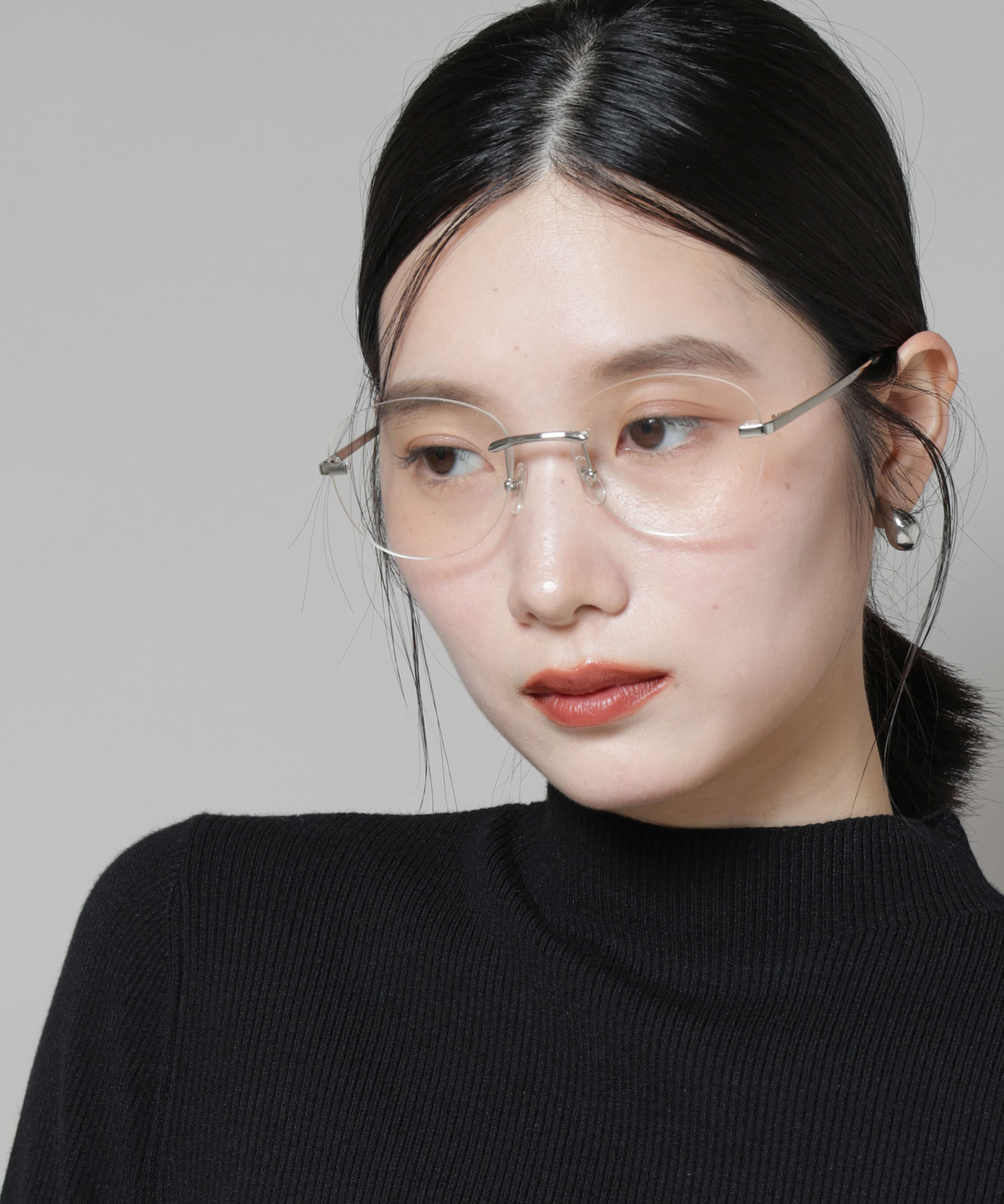 nano･universe「フレームレスメガネ」|メガネ|シルバー