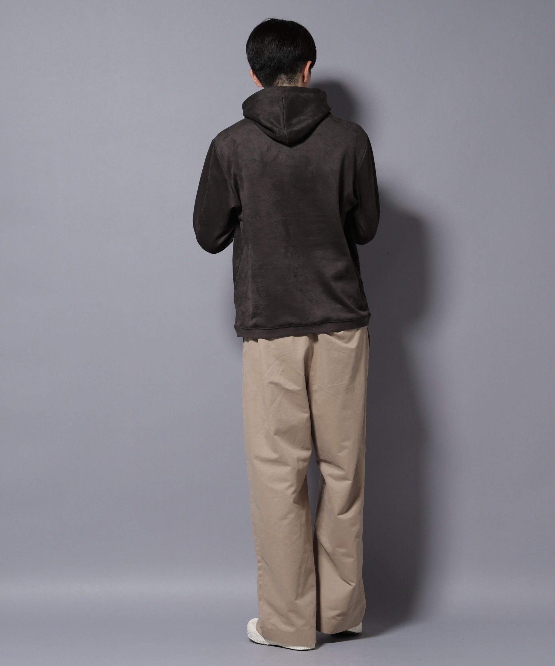 nano･universe「フェイクスエードフーディー 長袖」|Tシャツ・カットソー|