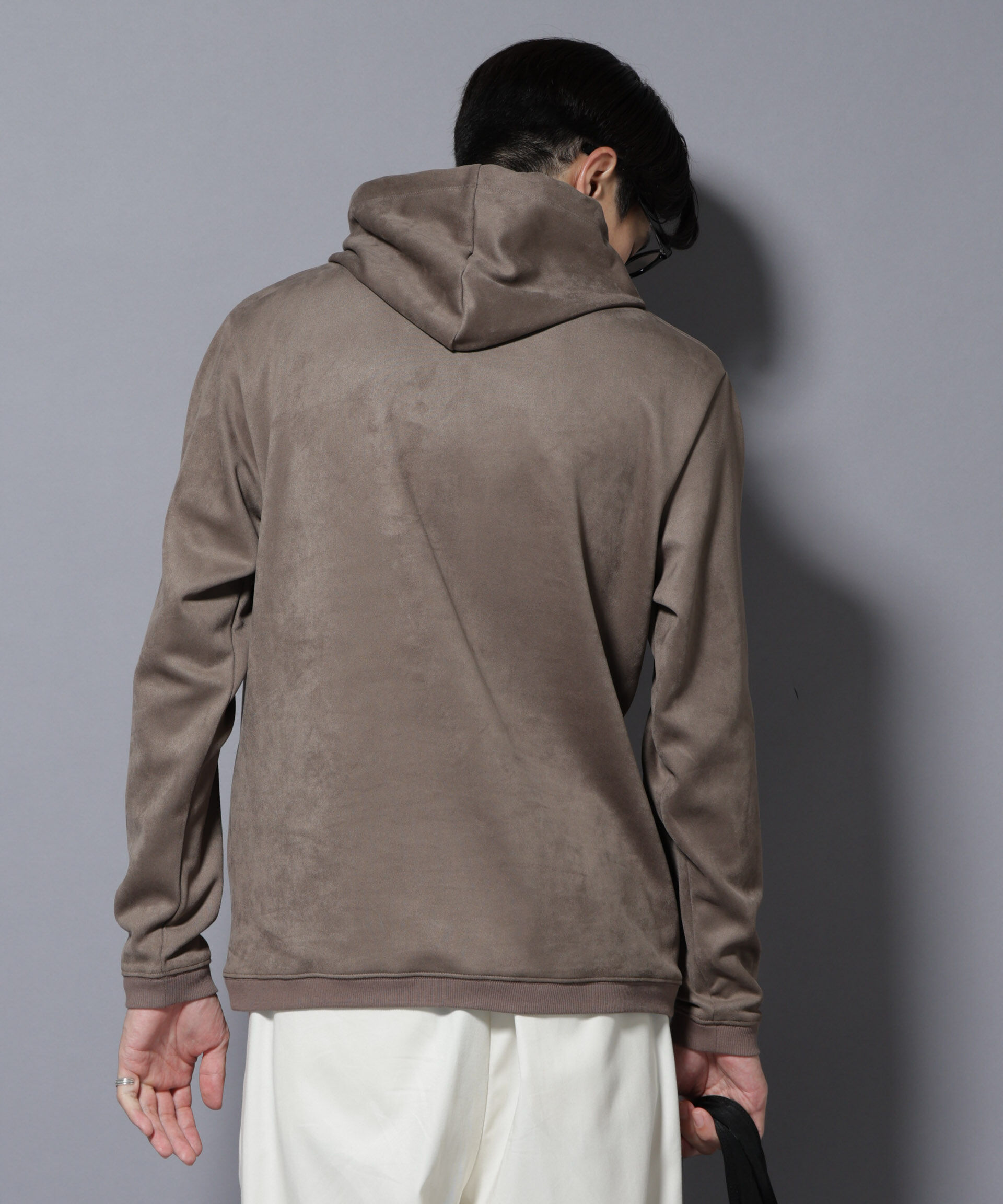 nano･universe「フェイクスエードフーディー 長袖」|Tシャツ・カットソー|