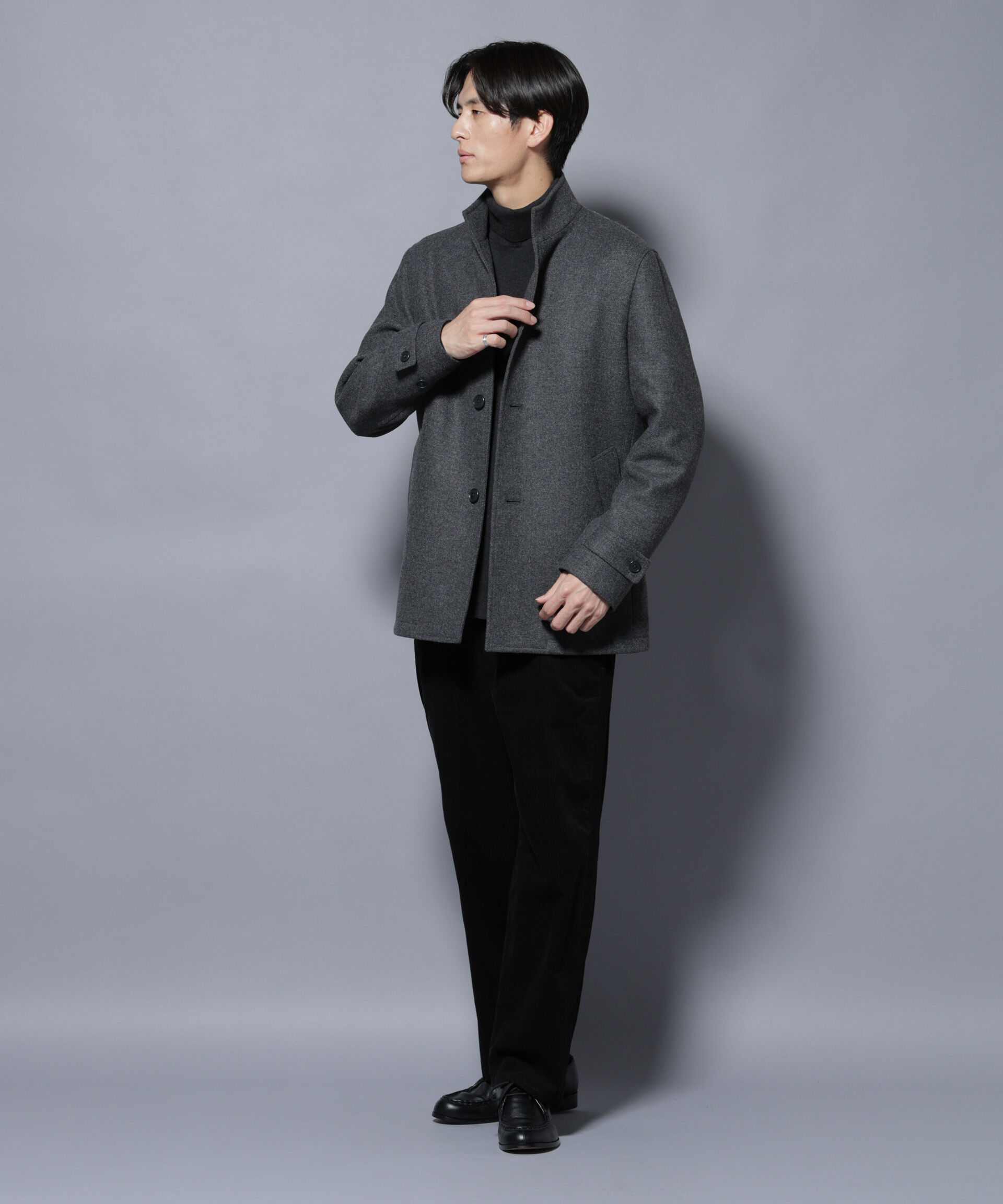 nano･universe「ウール/Nメルトンスタンドカラーコート」|その他|