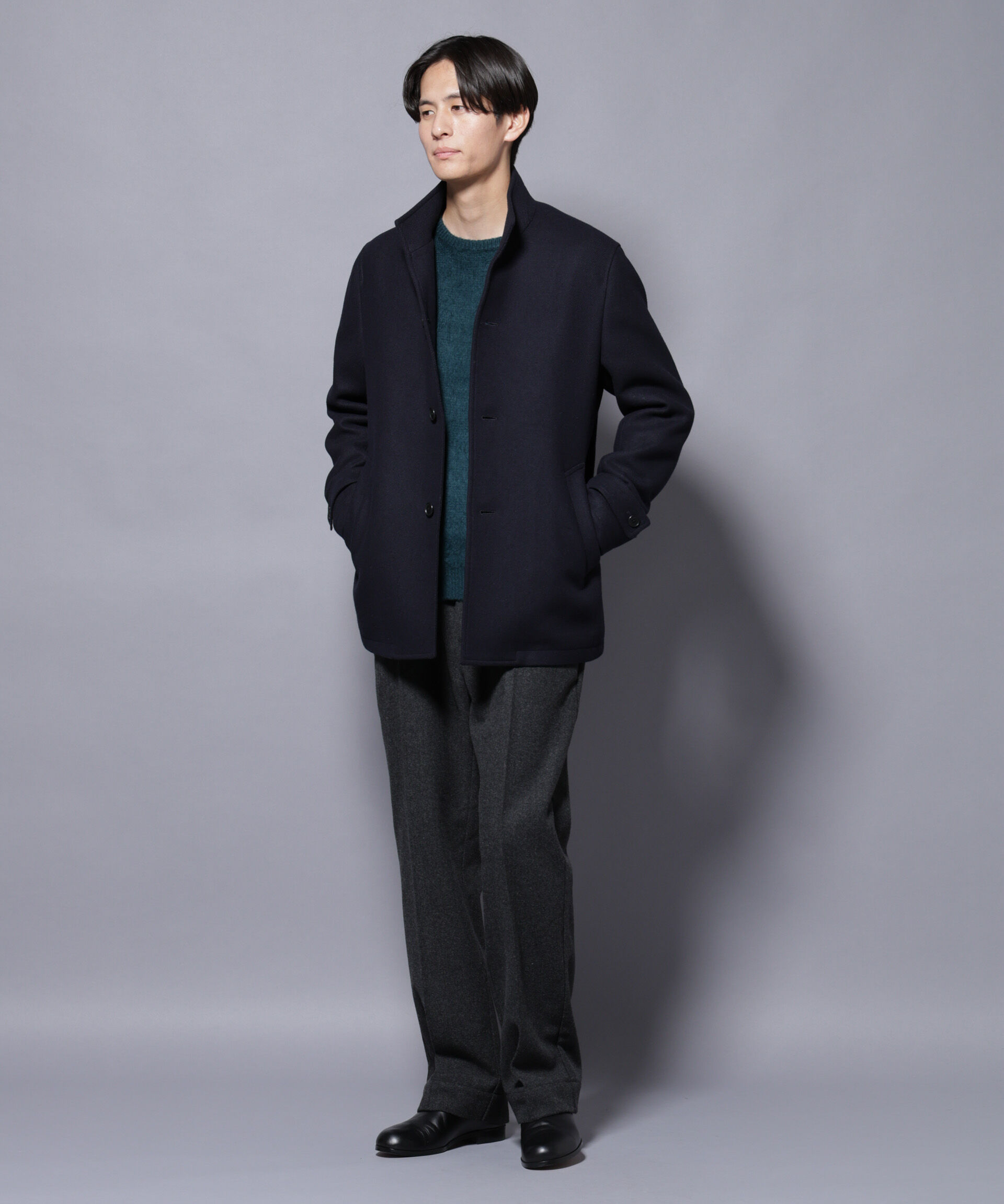 nano･universe「ウール/Nメルトンスタンドカラーコート」|その他|