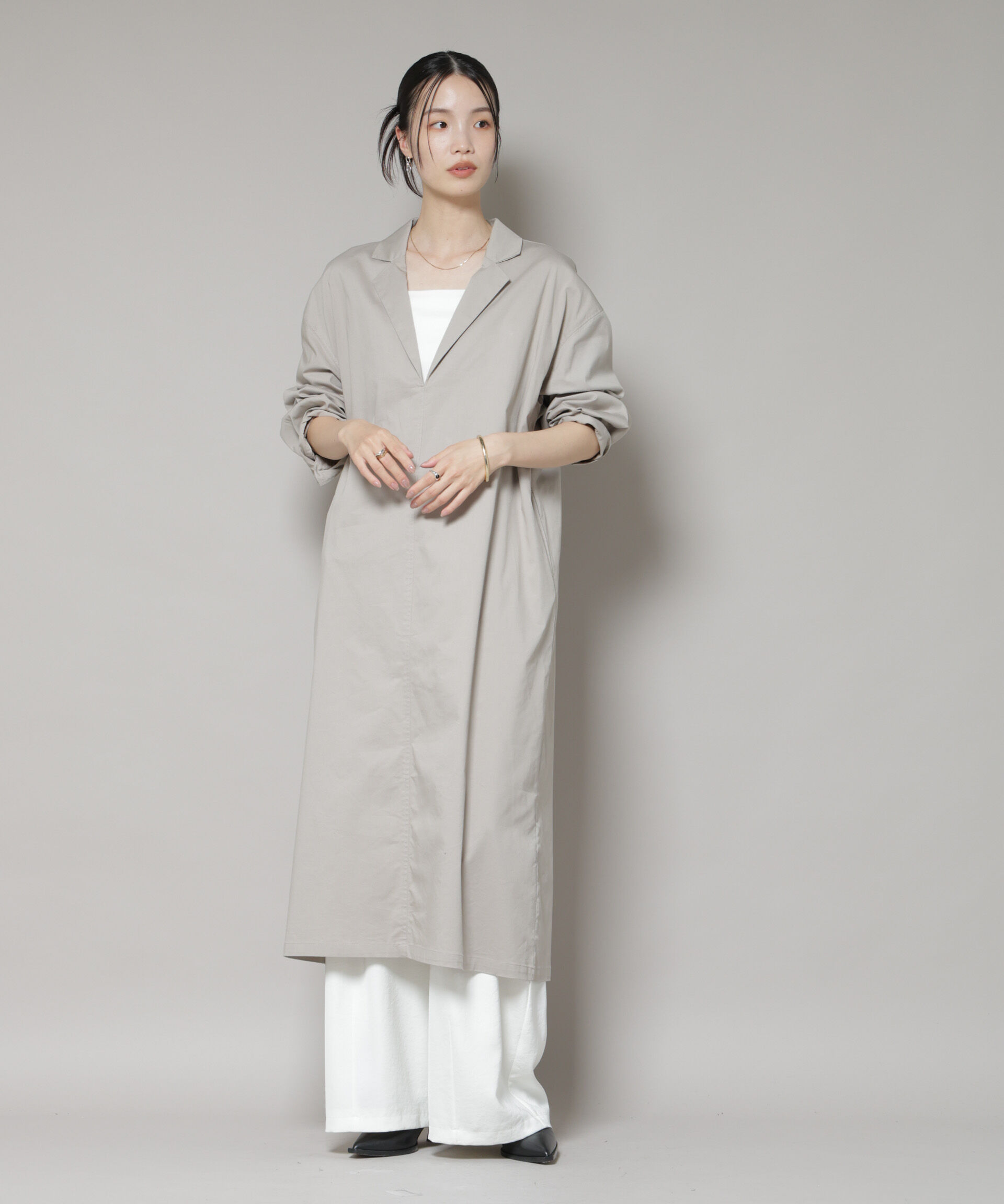 nano･universe「テーラードカラーロングワンピース」|ワンピース|