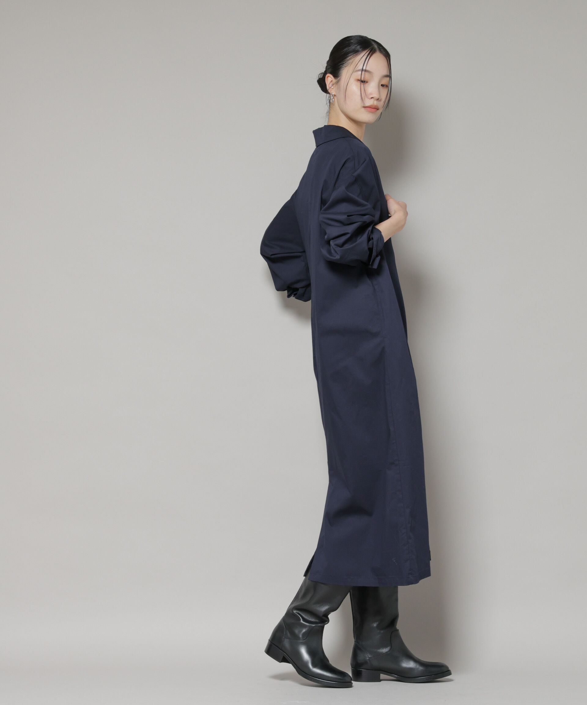 nano･universe「テーラードカラーロングワンピース」|ワンピース|