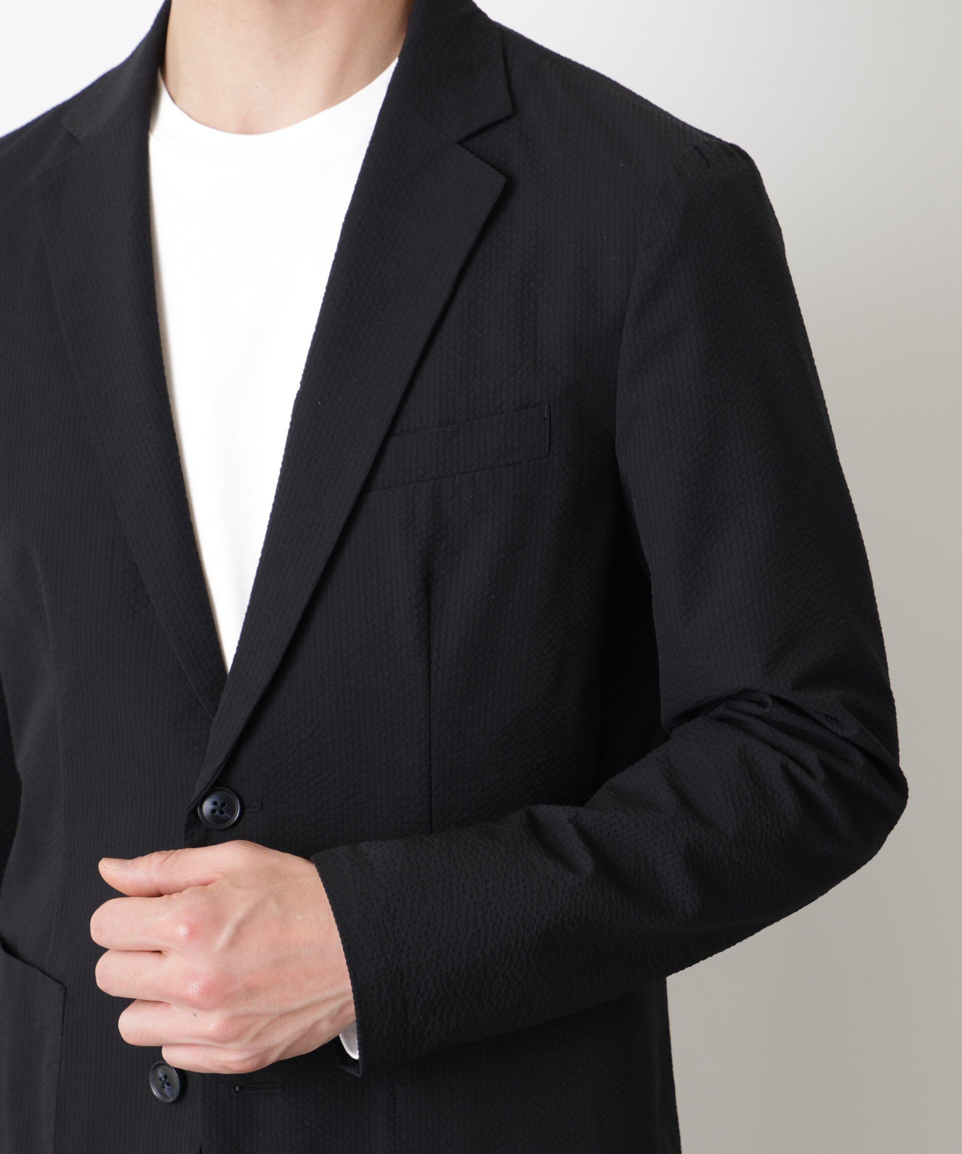 nano･universe「ストレッチサッカーセットアップ（洗濯機洗い可能）」|スーツ|