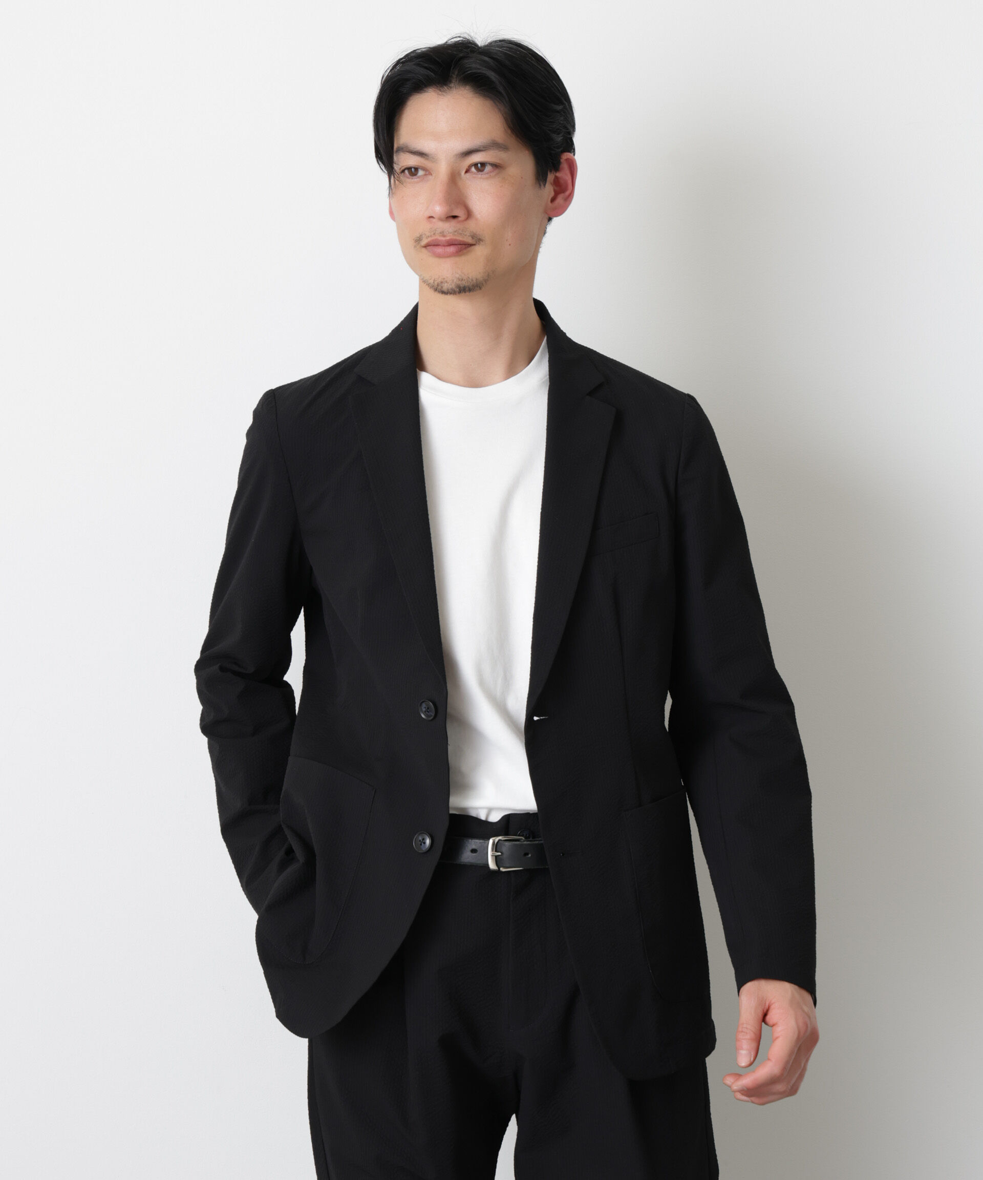 nano･universe「ストレッチサッカーセットアップ（洗濯機洗い可能）」|スーツ|