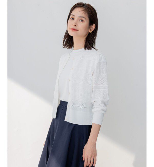 組曲「【2SET・WEB限定】編地ニット ツインセット」|カーディガン|