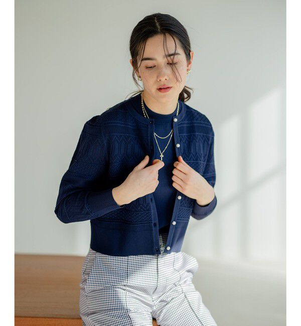 組曲「【2SET・WEB限定】編地ニット ツインセット」|カーディガン|