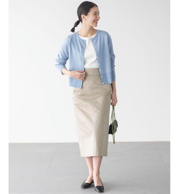 組曲「【ストレッチ・長袖】コットンフライス バスクTシャツ」|Tシャツ・カットソー|