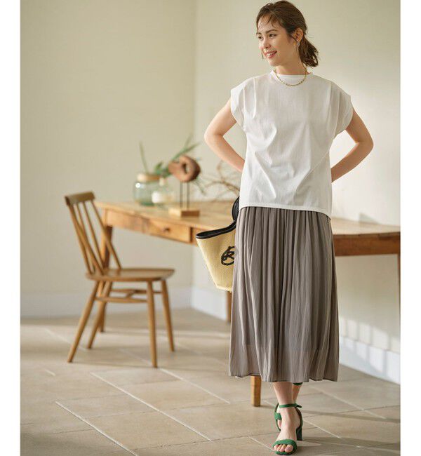 組曲「GIZAプレーティング天竺フレンチスリーブ Tシャツ」|Tシャツ・カットソー|