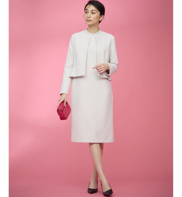 組曲「【KUMIKYOKU NAVY】コンフォータブルドレープ レース襟ワンピース」|ワンピース|