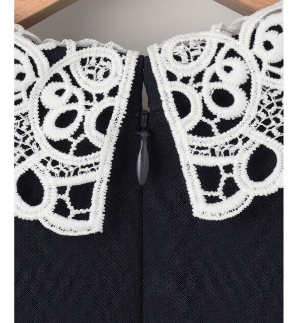 組曲「【KUMIKYOKU NAVY】コンフォータブルドレープ レース襟ワンピース」|ワンピース|