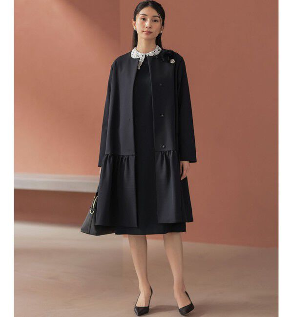 組曲「【KUMIKYOKU NAVY】コンフォータブルドレープ レース襟ワンピース」|ワンピース|