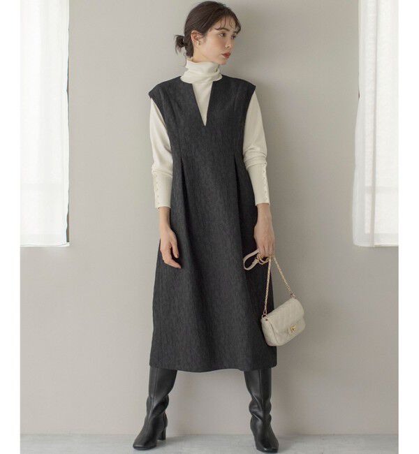 組曲「フラワーラメジャカード ジャンパースカート」|ジャンパースカート|