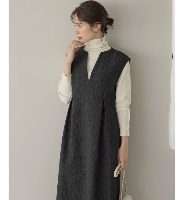 組曲「フラワーラメジャカード ジャンパースカート」|ジャンパースカート|