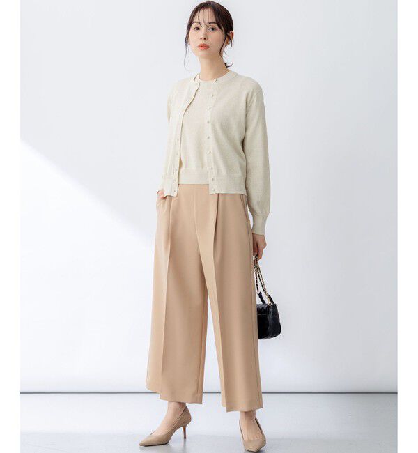 組曲「【WEB限定・2SET】5分袖ラメ入りアンサンブルニット」|カーディガン|