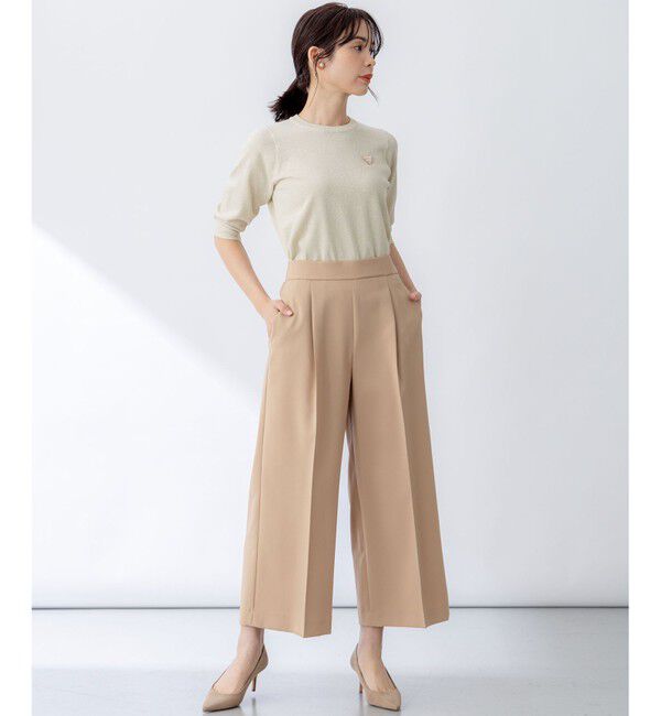 組曲「【WEB限定・2SET】5分袖ラメ入りアンサンブルニット」|カーディガン|