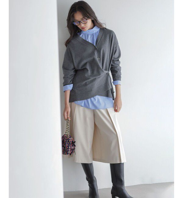 組曲「【加藤ローサさん着用 / 2WAY】スムースストレッチカシュクール カーディガン」|カーディガン|