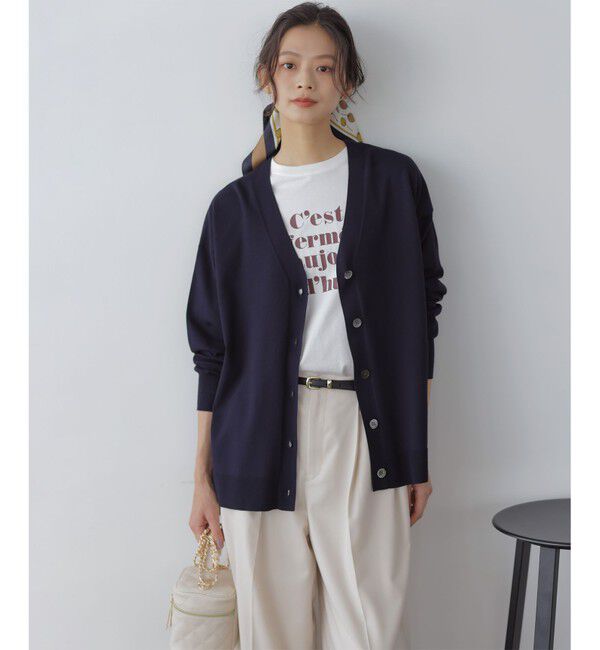 組曲「【加藤ローサさん着用 / 2WAY】スムースストレッチカシュクール カーディガン」|カーディガン|