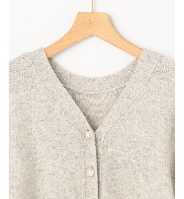 組曲「【加藤ローサさん着用 / 前後着用可】スパンコールヤーン カーディガン」|カーディガン|