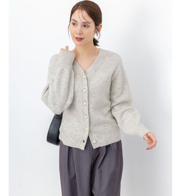組曲「【加藤ローサさん着用 / 前後着用可】スパンコールヤーン カーディガン」|カーディガン|