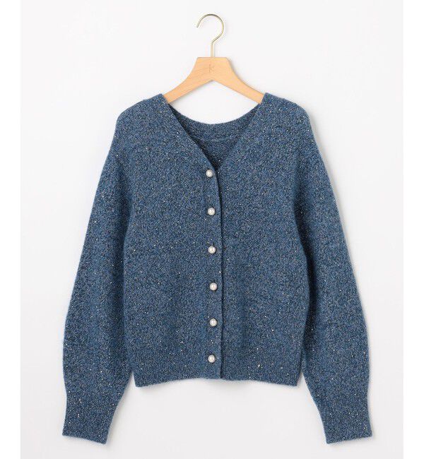 組曲「【加藤ローサさん着用 / 前後着用可】スパンコールヤーン カーディガン」|カーディガン|