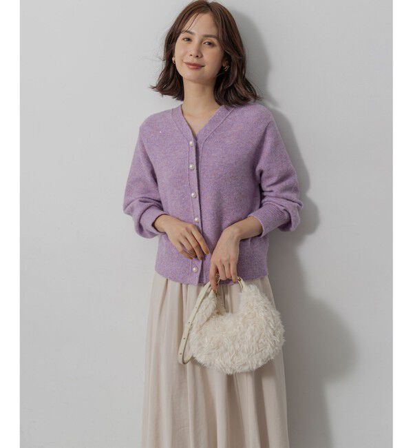 組曲「【加藤ローサさん着用 / 前後着用可】スパンコールヤーン カーディガン」|カーディガン|