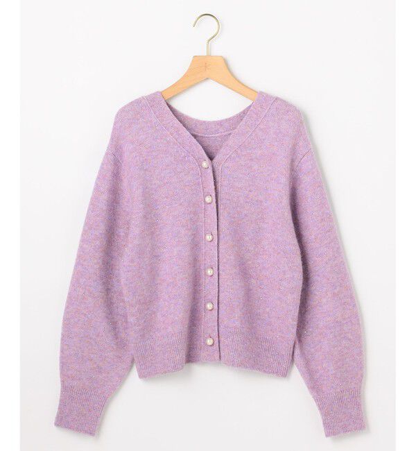 組曲「【加藤ローサさん着用 / 前後着用可】スパンコールヤーン カーディガン」|カーディガン|