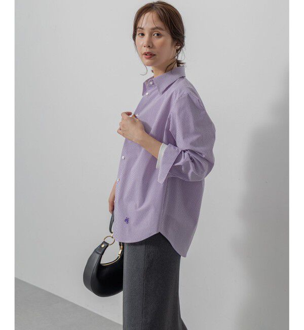 組曲「【加藤ローサさん着用】コットンタッチシャーティングボウタイ付き シャツ」|シャツ・ブラウス|
