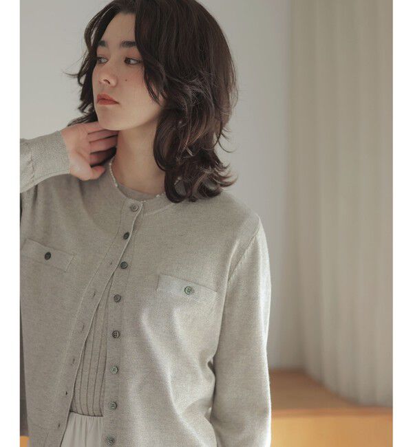 組曲「【ご好評につき追加販売 / 新色追加】ラメアンサンブル ニット」|カーディガン|グレージュ系