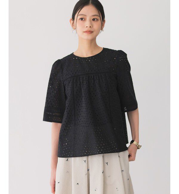 組曲「エンブロイダリーレース5分袖 ブラウス」|シャツ・ブラウス|