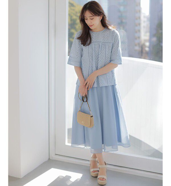 組曲「エンブロイダリーレース5分袖 ブラウス」|シャツ・ブラウス|