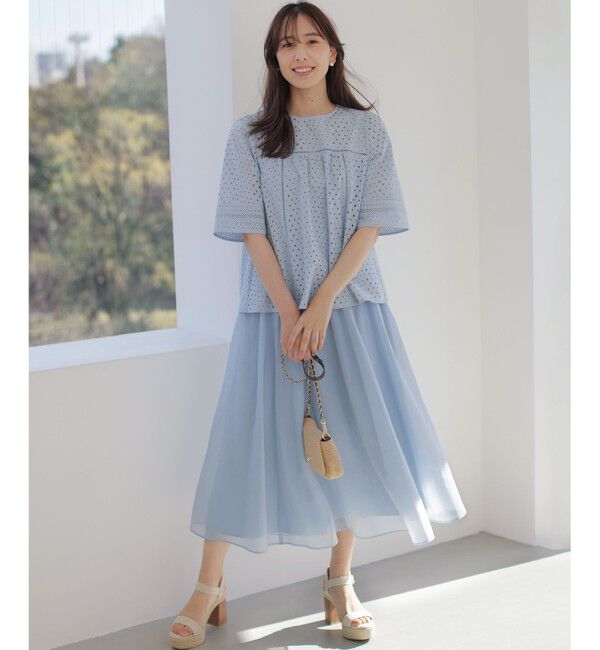 組曲「エンブロイダリーレース5分袖 ブラウス」|シャツ・ブラウス|