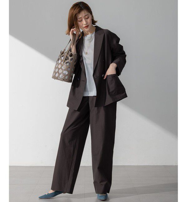 23区「【洗える】MANTECO ブライトワッシャー ジャケット」|テーラードジャケット|