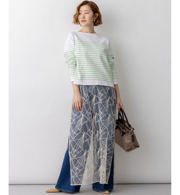 23区「Armor-lux パネルボーダー クロップド カットソー」|Tシャツ・カットソー|